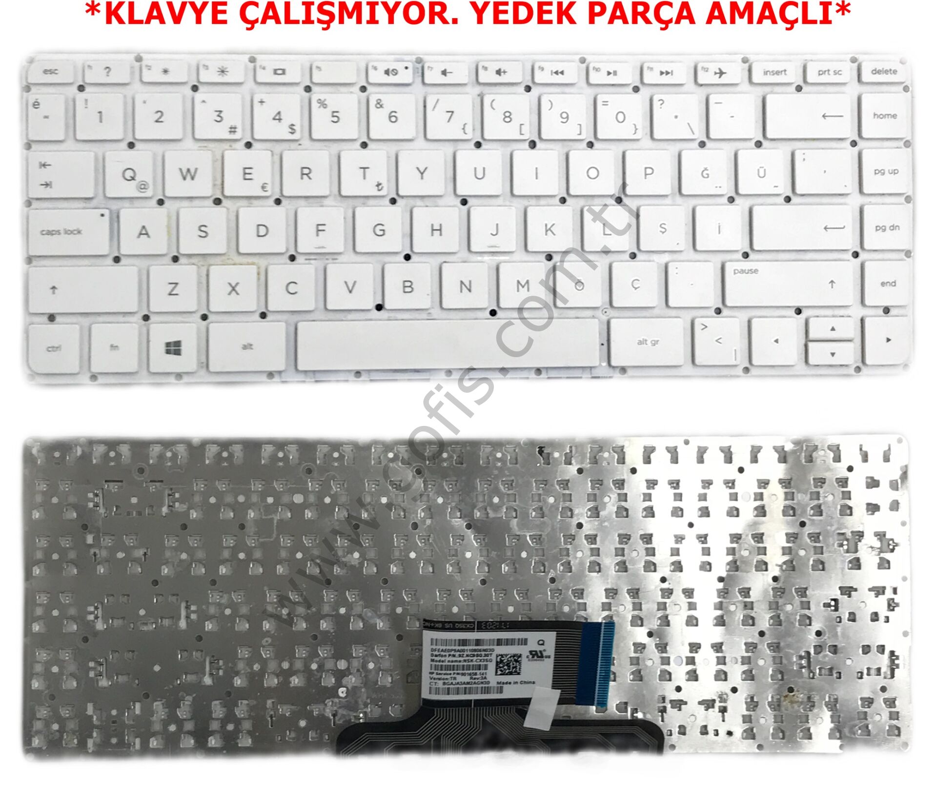 HP STREAM 14-AX KLAVYE TÜRKÇE Q NSK-CX3SQ 901658-141 *YEDEK PARÇA AMAÇLI*