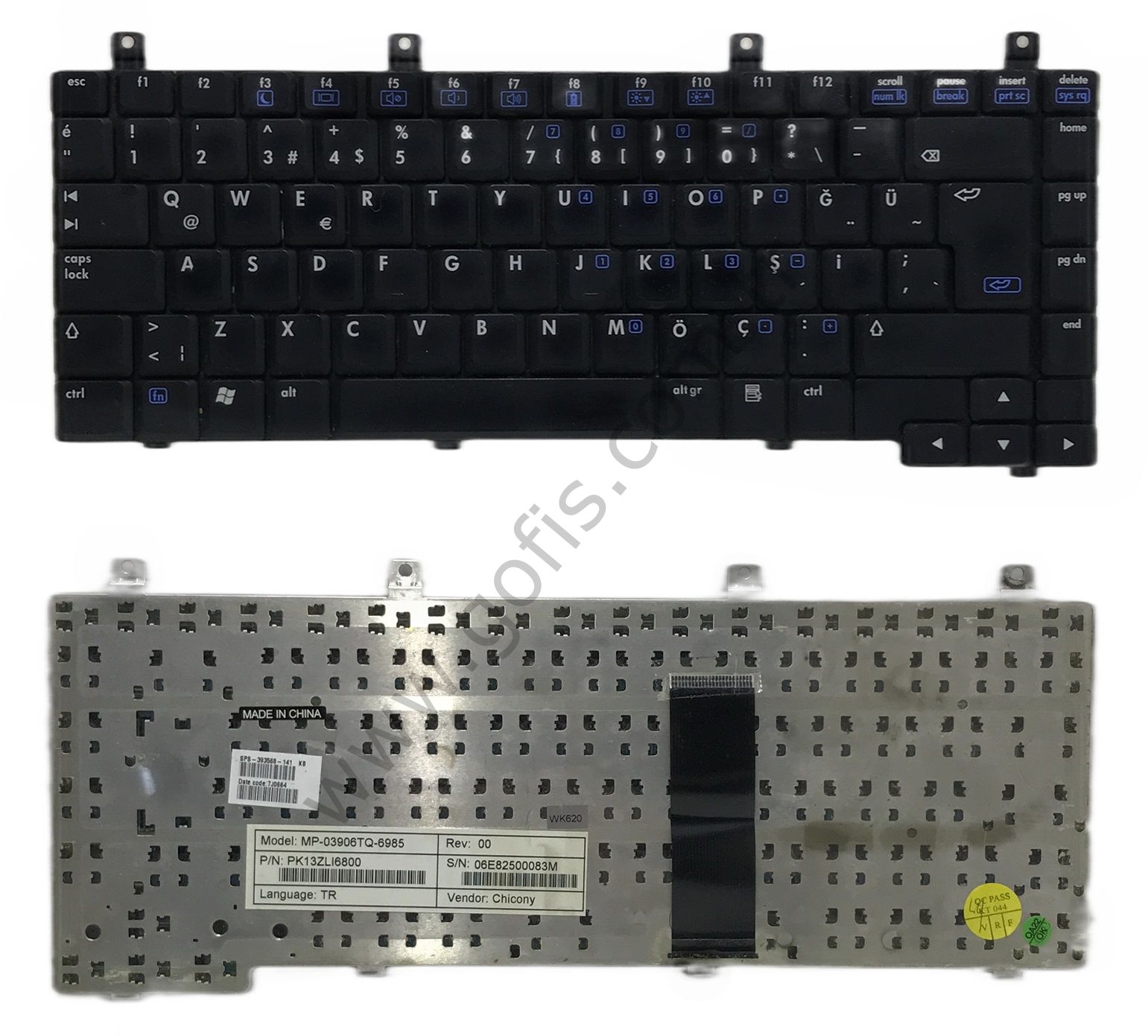 HP COMPAQ NX6125 KLAVYE TÜRKÇE Q MP-03906TQ-6985 393568-141