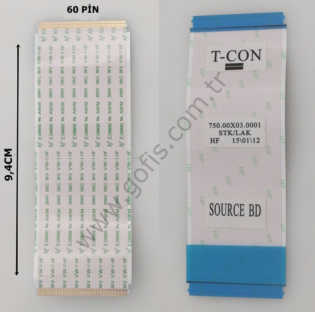 SONY KDL-43W756C FLEX KABLO 750.00X03.0001 9,4CM 60 PİN FLEX CABLE