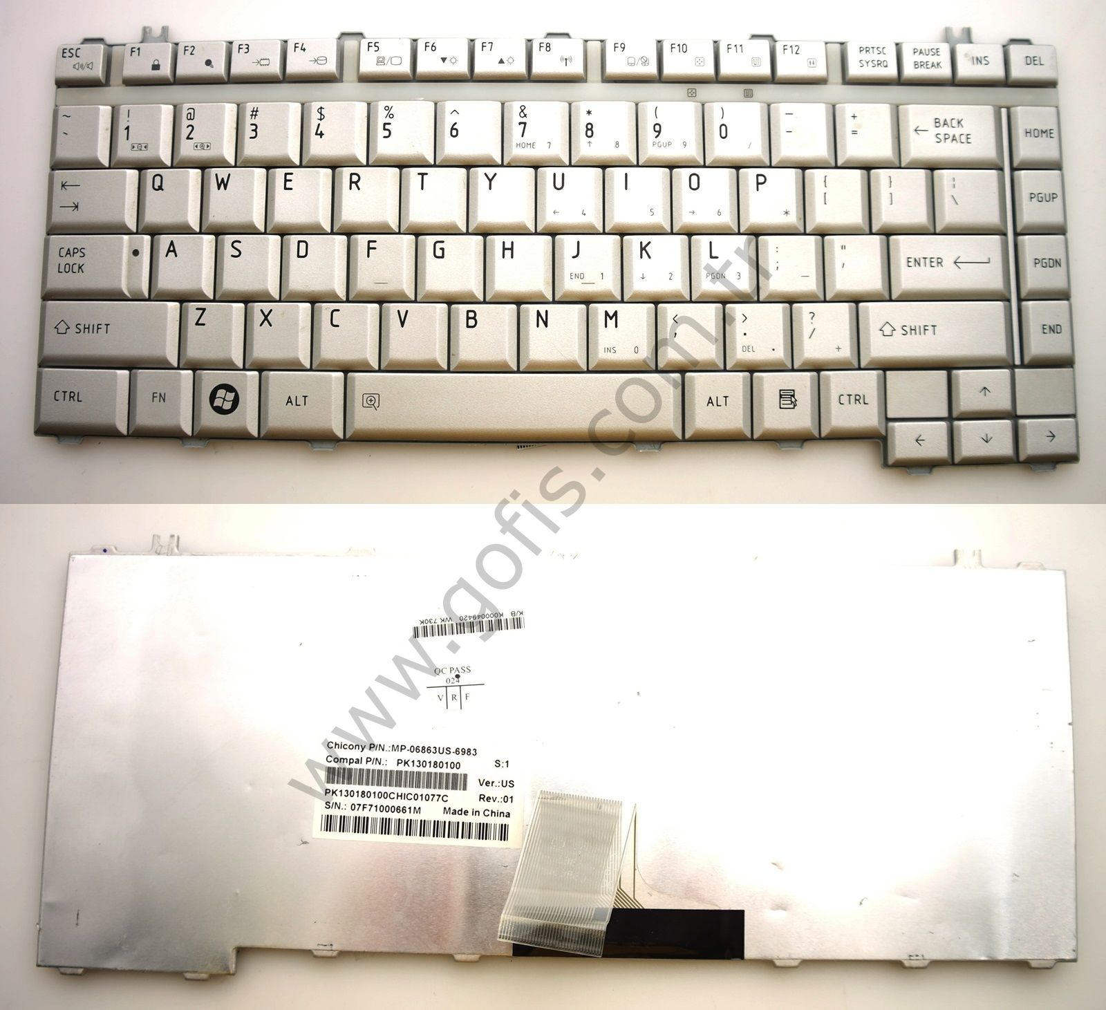 TOSHİBA SATELLİTE A200 A205 A210 A215 L200 L300 M200 M300 KLAVYE İNGİLİZCE Q PK130180100 K000049420