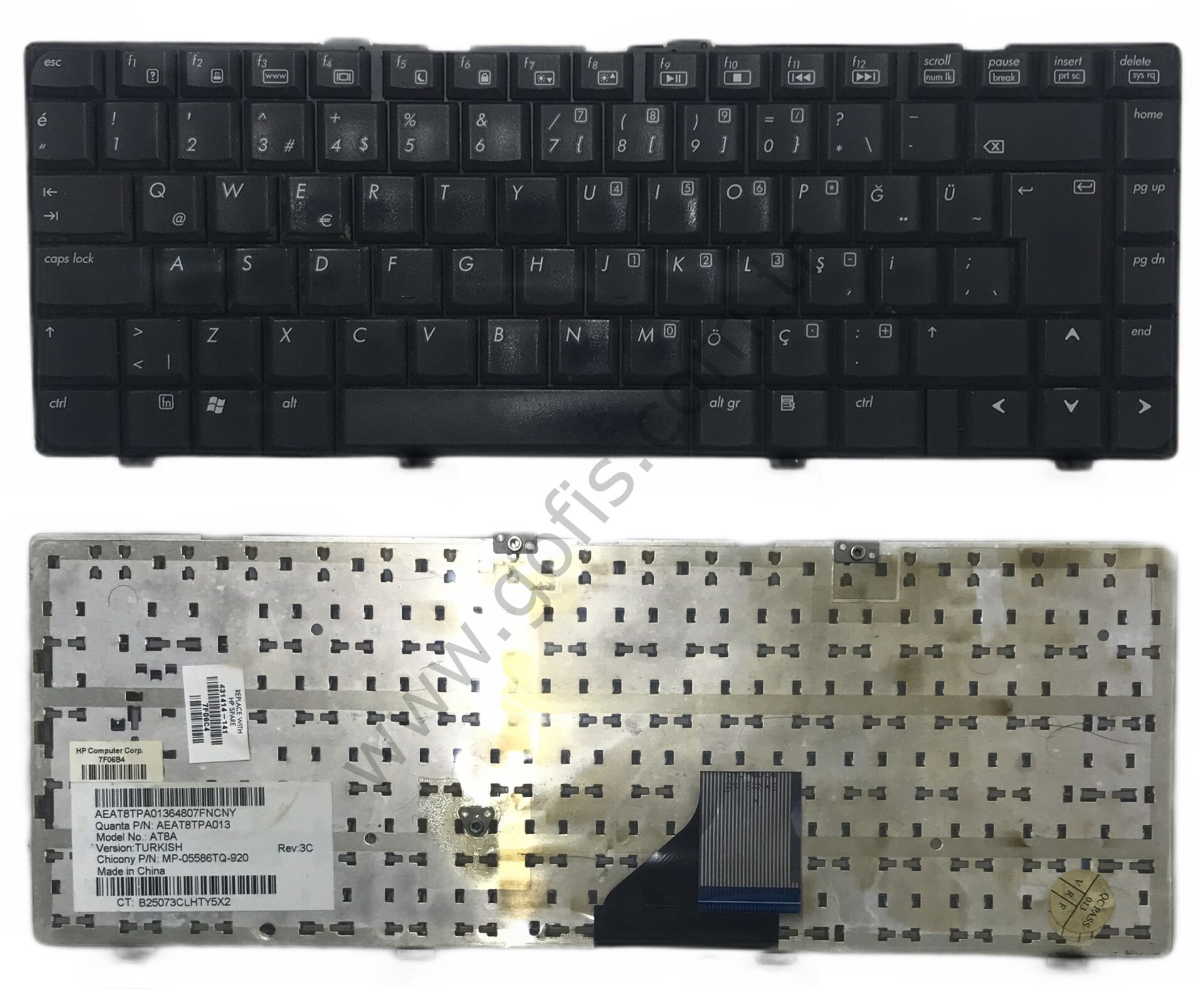 HP PAVİLİON DV6700 KLAVYE TÜRKÇE Q AT8A MP-05586TQ-920 431414-141