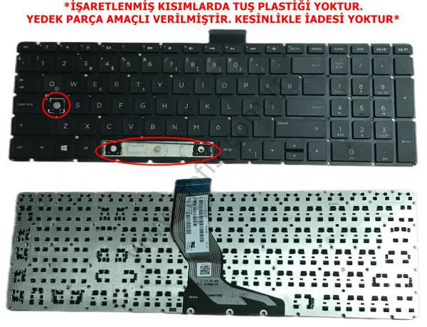 HP PAVİLİON 15-BS 15-BW 250 G6 255 G6 KLAVYE TÜRKÇE Q HPM16M6 PK132043A18 *YEDEK PARÇA AMAÇLI* (5)