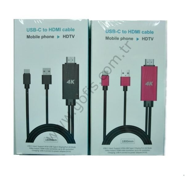 USB-C TO HDMI HD 4K HDTV GÖRÜNTÜ AKTARIM KABLOSU