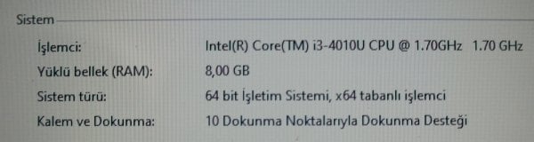 LENOVO IDEAPAD FLEX 14 İ3-4010 500GB HDD 8GB RAM DOKUNMATİK EKRAN LAPTOP