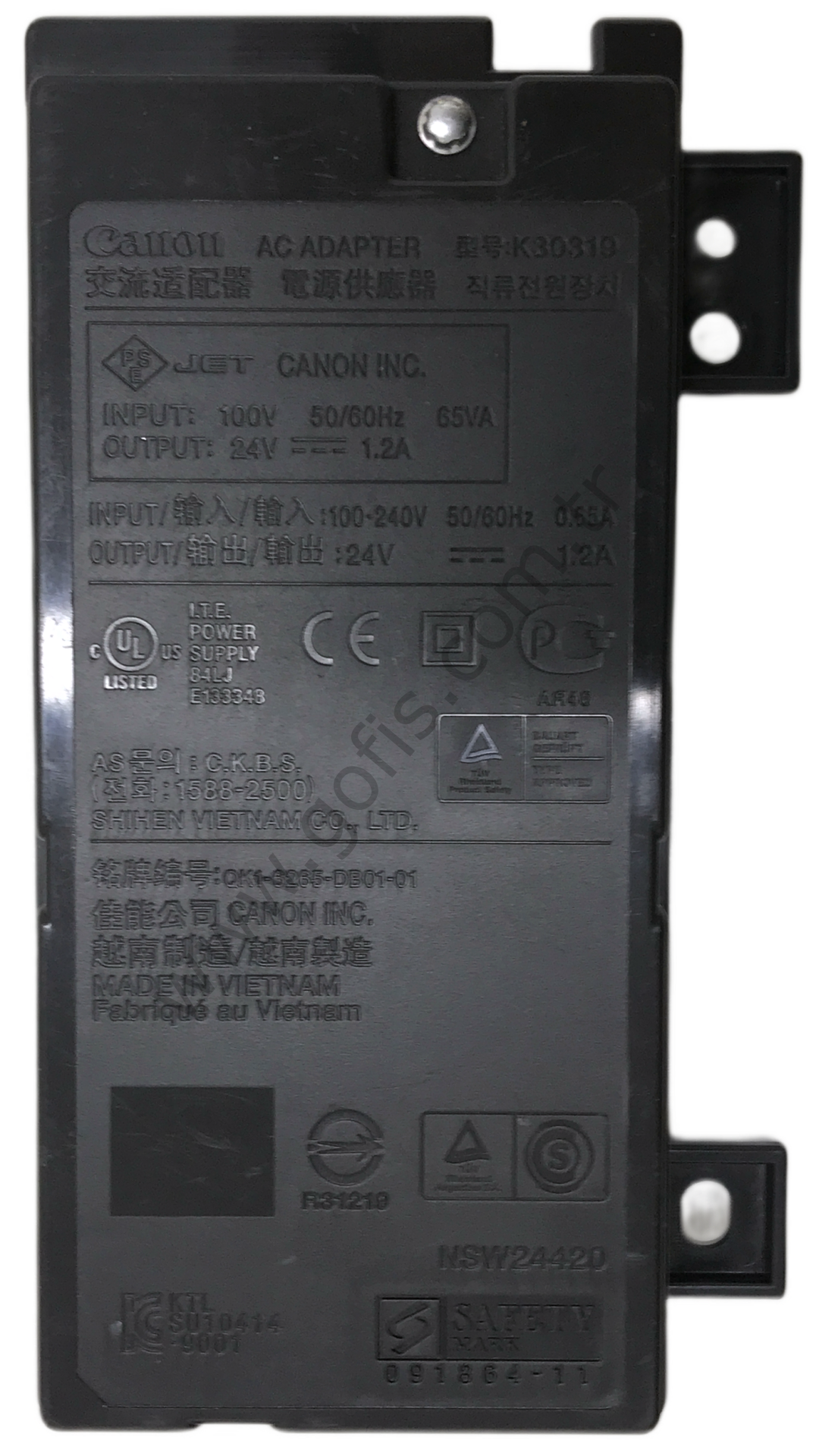 CANON MP280 MX420 MP240 iP2700 MX360 MP499 MP272 MP250 IP2702 MP270 MP230 MX410 MP260 ADAPTÖR K30319 24V 1.2A