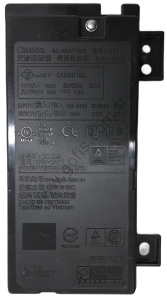 CANON MP280 MX420 MP240 iP2700 MX360 MP499 MP272 MP250 IP2702 MP270 MP230 MX410 MP260 ADAPTÖR K30319 24V 1.2A