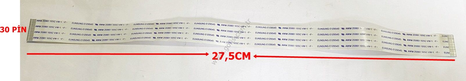 EUNSUNG E129545 AWM 20861 105C VW-1 -F- FLEX KABLO 30 PİN 27,5CM FLEX CABLE