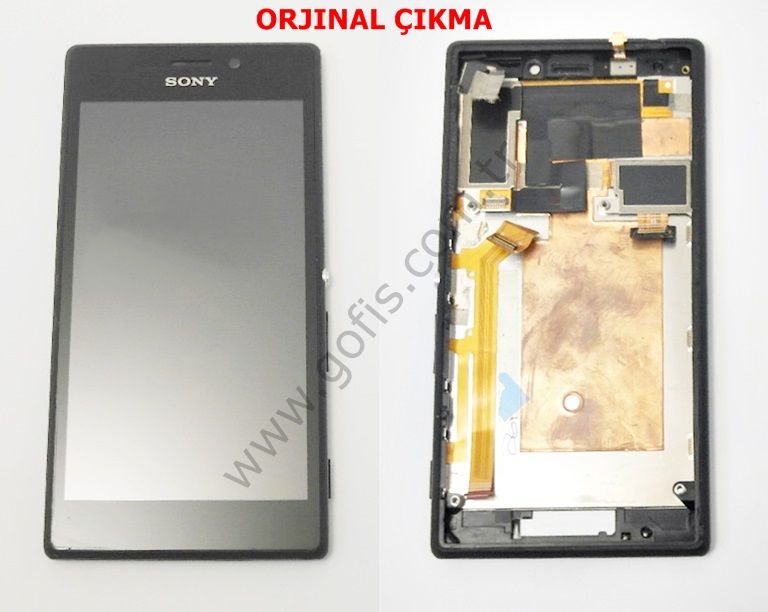 SONY XPERIA M2 LCD EKRAN DOKUNMATİK ÇITALI SİYAH %100 ORİJİNAL