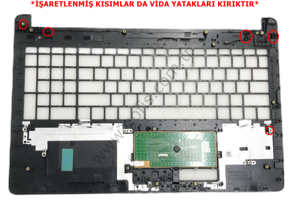 HP PAVİLİON 15-BS 15-BW 250 G6 255 G6 ÜST KASA AP204000610SVT KLAVYE KASASI  *İŞARETLENMİŞ VİDA YATAKLARI KIRIKTIR*