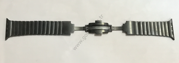 APPLE WATCH 42MM BAKLALI MODEL PASLANMAZ ÇELİK BİLEZİK KORDON UZAY SİYAHI %100 ORİJİNAL