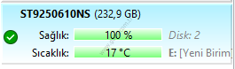 SEAGATE 7200 RPM 250GB 2,5'' HARDDİSK ST9250610NS  9RZ162-003 SERVER HDD