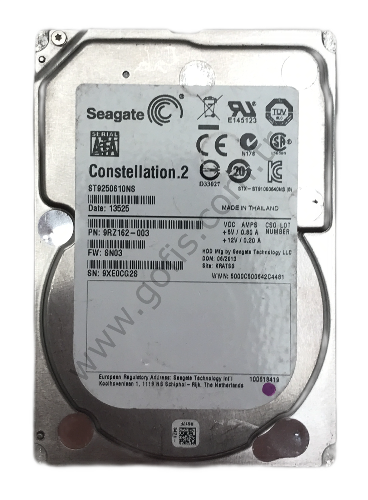 SEAGATE 7200 RPM 250GB 2,5'' HARDDİSK ST9250610NS  9RZ162-003 SERVER HDD