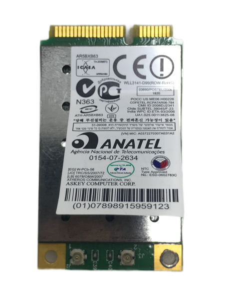 SAMSUNG NP-R522H R522 WİRELESS KART CNBA59-02154A AR5BXB63 WİFİ CARD
