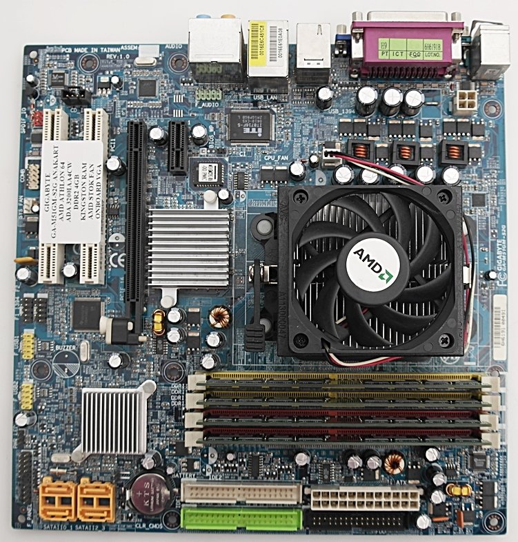 GIGABYTE GA-M51GM-S2G AMD ATHLON 64 DDR2 4GB RAM ANAKART