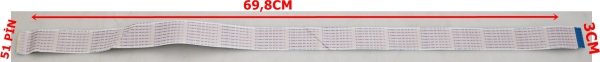 TOSHİBA 49L2863DAT LVDS KABLO 3CM 69,8CM 51 PİN LVDS CABLE