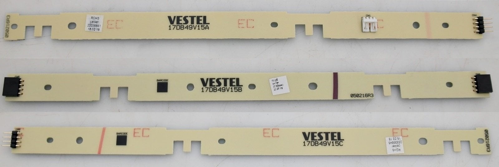 TOSHİBA 49L2863DAT LED BAR ARA BAĞLANTI BORDU 17DB49V15A  17DB49V15B 17DB49V15C İNTERFACE BOARD