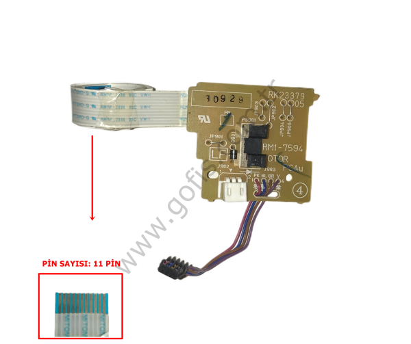 HP LASERJET P1102 MOTOR KONTROL KARTI RK23379 RM1-7594 MOTOR DC CONTROL BOARD