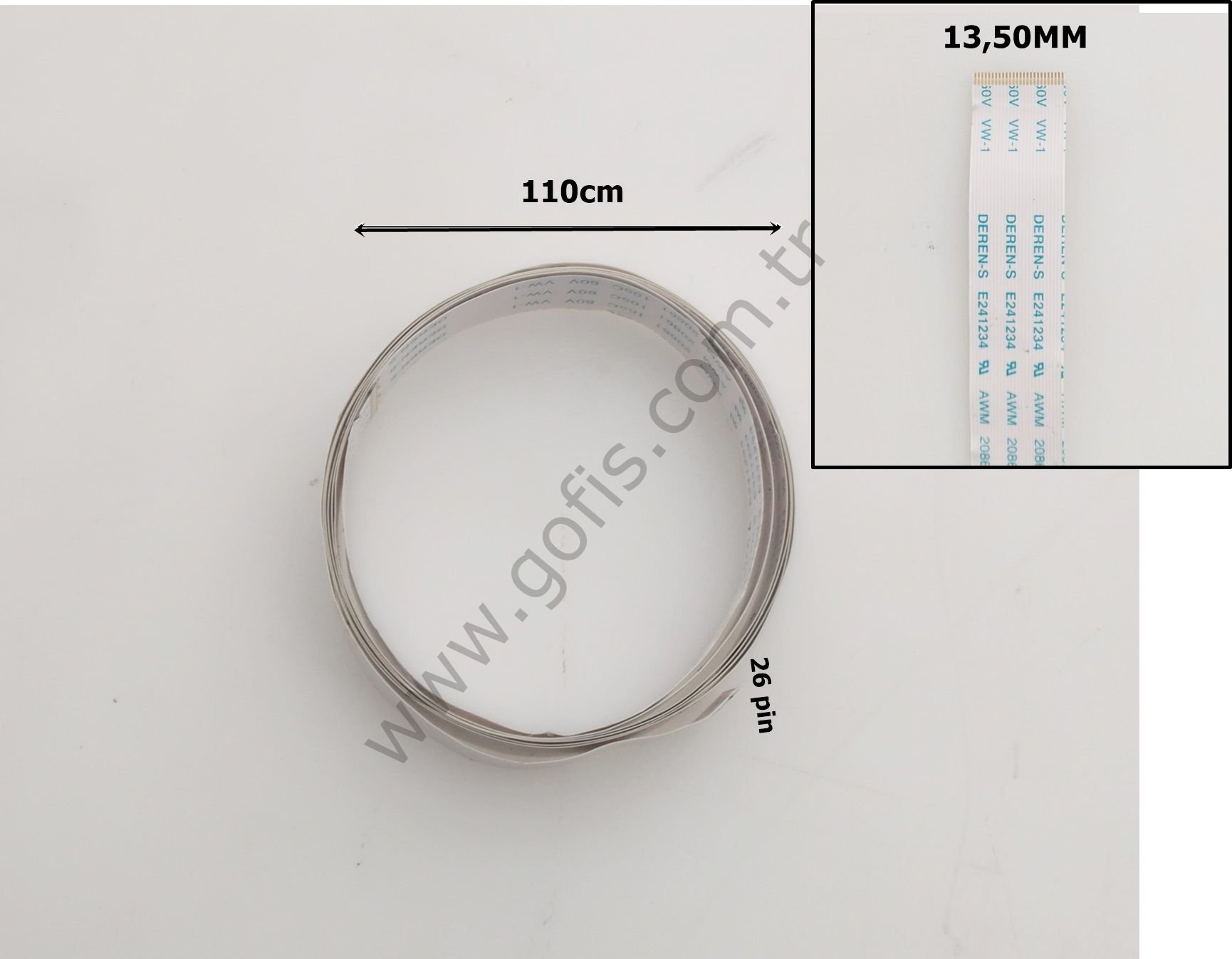 DEREN-S E241234 AWM 20861 105C 60V VW-1 FLEX KABLO 13,50MM 110CM 26 PİN FLEX CABLE