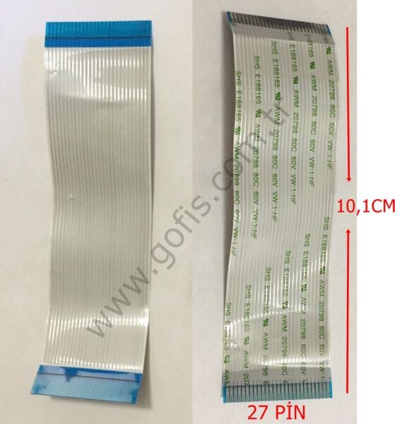 SHS E188165 AWM 20798 80C 60V VW-1-HF FLEX KABLO 27 PİN 10,1CM FLEX CABLE