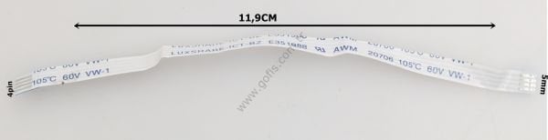 ZGT505R FLEX KABLO 5MM 11,9CM 4 PİN FLEX CABLE
