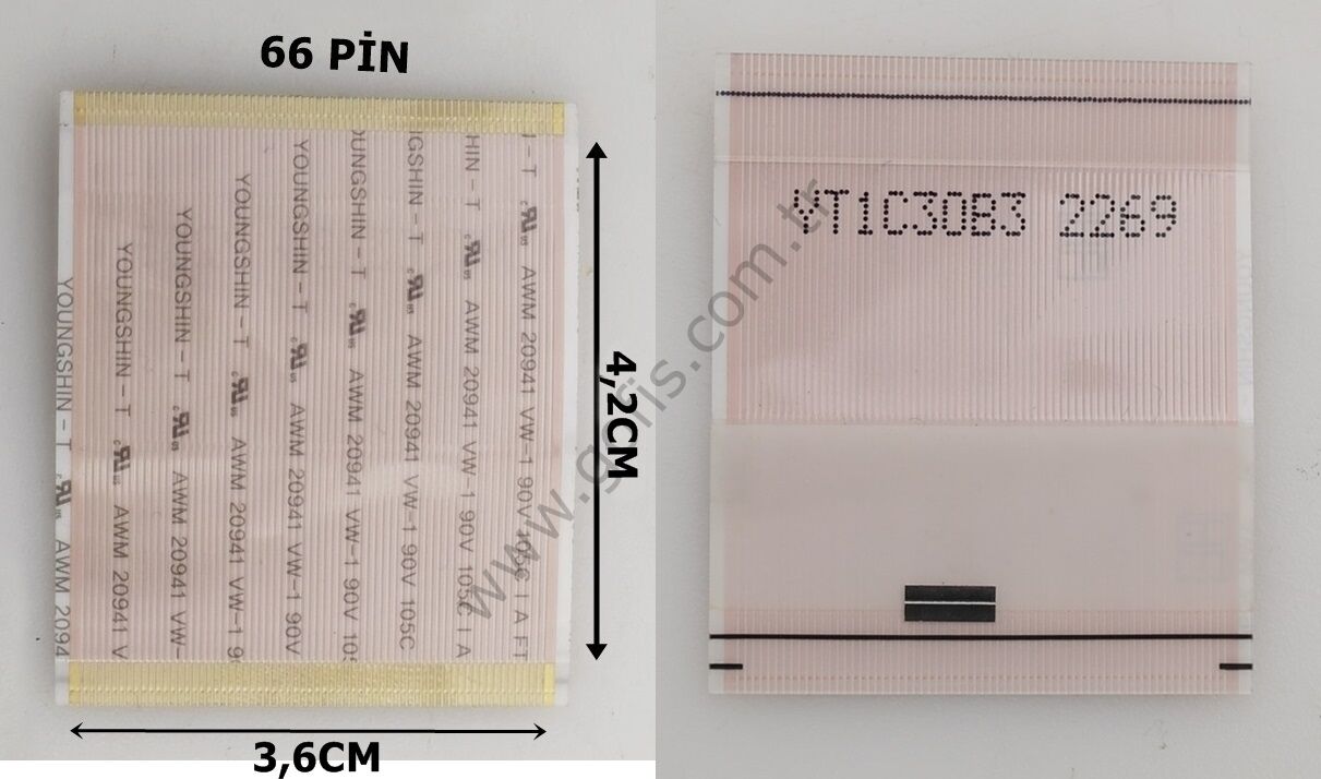 YT1C30B3 2269 FLEX KABLO 3,6CM 4,2CM 66 PİN FLEX CABLE