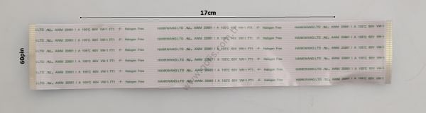 HANKWANG LTD AWM 20861 A 105C 60V VW-1 FT1 HALOGEN FREE FLEX KABLO 17CM 60 PİN FLEX CABLE