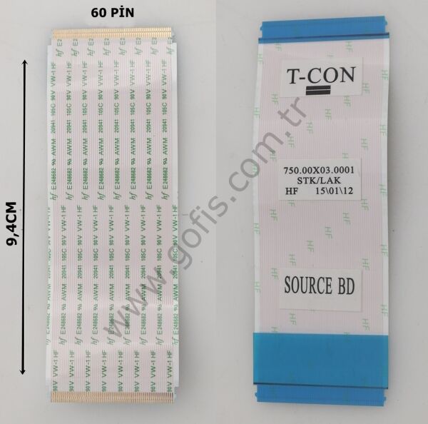 SONY KDL-43W756C FLEX KABLO 750.00X03.0001 9,4CM 60 PİN FLEX CABLE