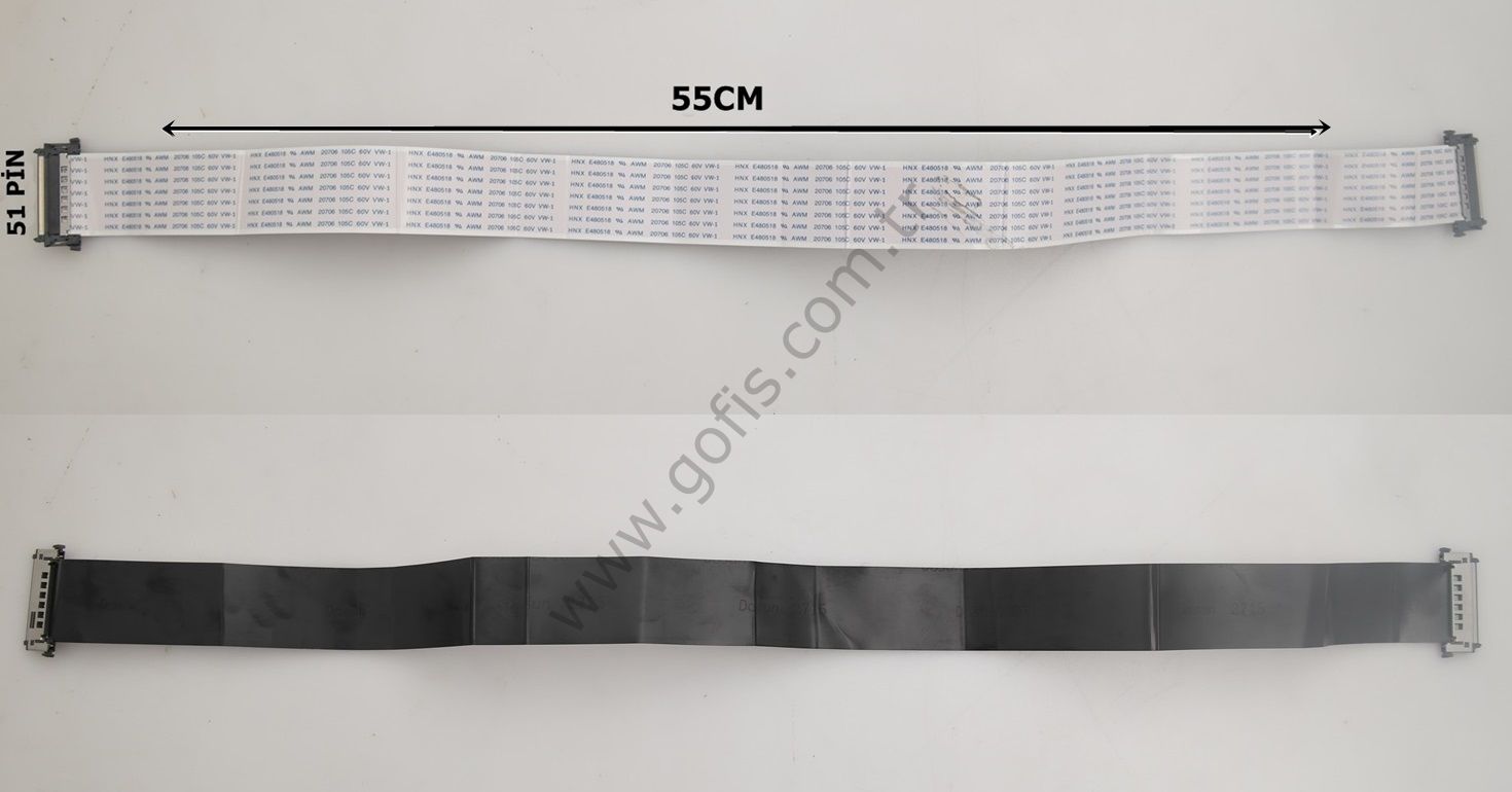 HNX E480518 AWM 20706 105C 60V VW-1 LVDS KABLO 55CM 51 PİN LVDS CABLE