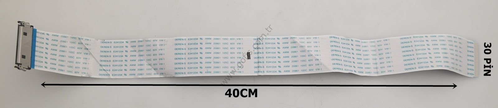 DEREN-S E241234 AWM 20861 105C 60V VW-1 LVDS KABLO 40CM 30 PİN LVDS CABLE