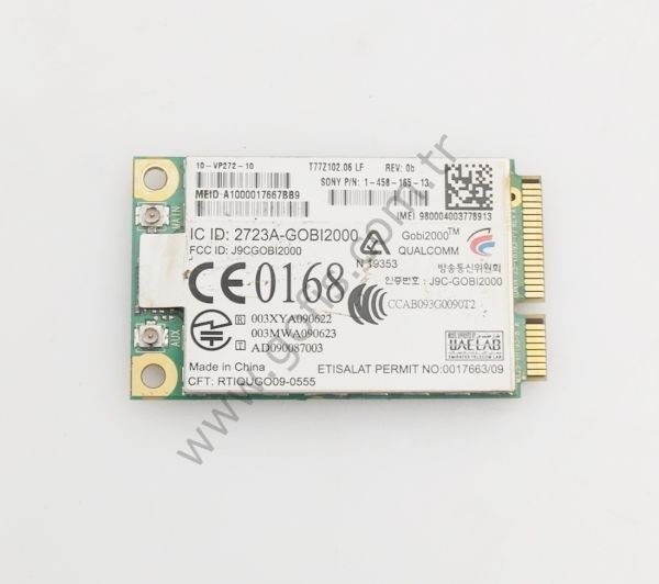 SONY VAİO VPCZ1 VPC-X VPCSA WİRELESS KART 10-VP272-10 T77Z102.06 1-458-165-13 2723A-GOBI2000 WİFİ CARD