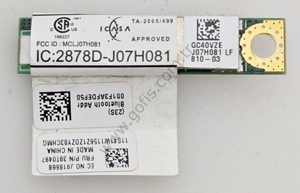 LENOVO THİNKPAD T61 BLUETOOTH BOARD 2878D-J07H081 39T0497 J91866B