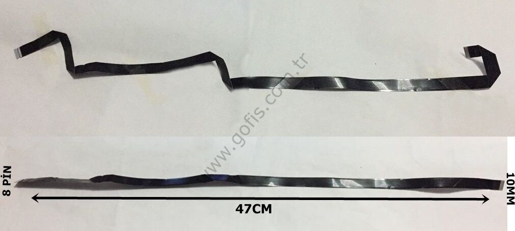 E350098 AWM 2643 VW-1 300V 105C A FT17FT2 -F- HALOGEN FREE FLEX KABLO 10MM 47CM 8 PİN FLEX CABLE