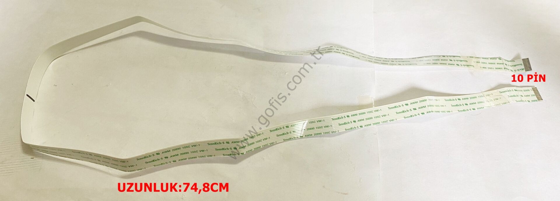 TENNRICH-S AWM 20890 105C VW-1 FLEX KABLO 10 PİN 74,8CM FLEX CABLE