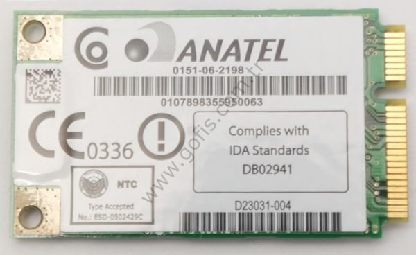 SONY VAİO VGN-FE WİRELESS KART WM3945ABG 1-417-641-21 0151-06-2198 WİFİ CARD