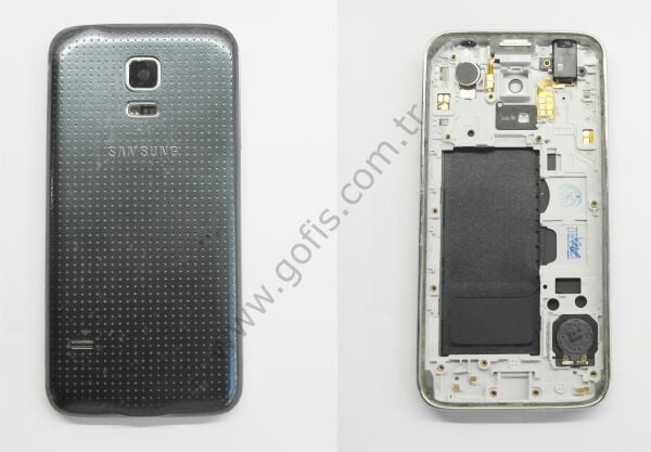 SAMSUNG GALAXY G800 S5 MİNİ ARKA PİL KAPAK + ORTA KASA %100 ORİJİNAL