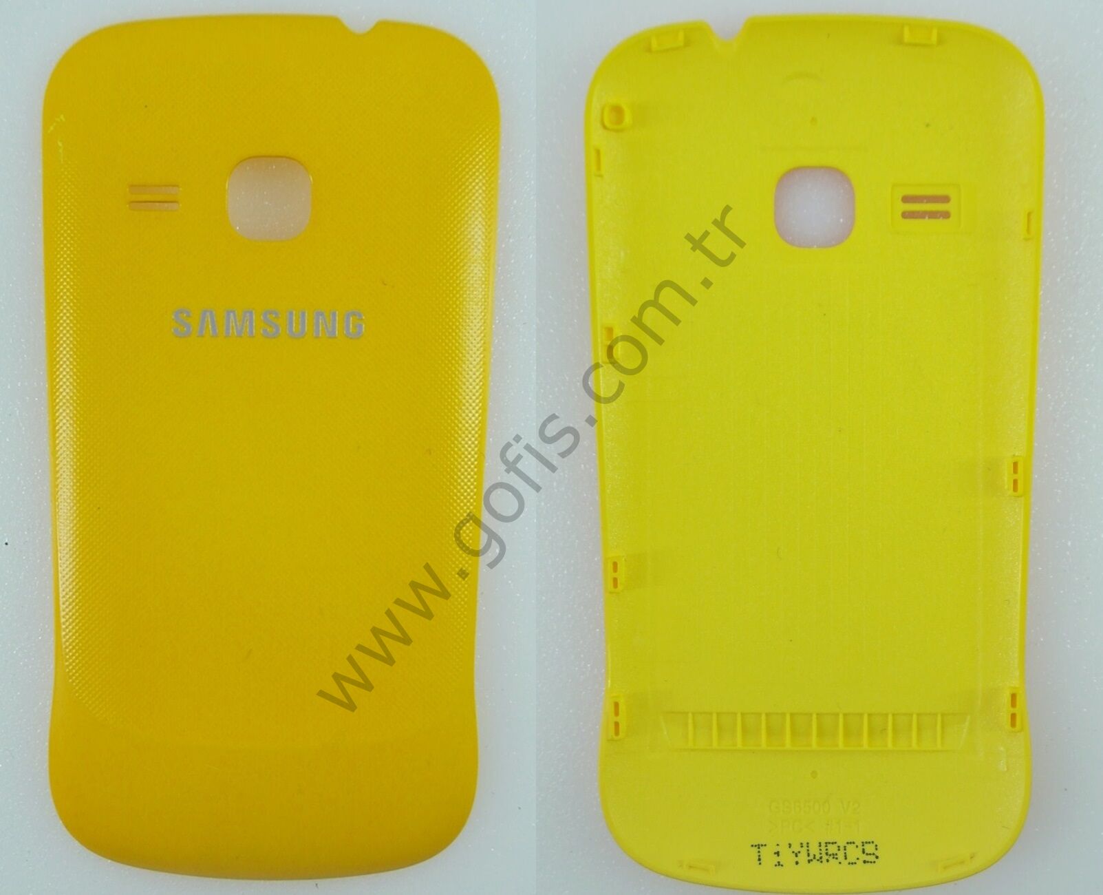 SAMSUNG GALAXY MİNİ 2 S6500 ARKA PİL KAPAK PLASTİK SARI %100 ORİJİNAL