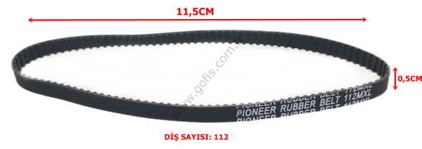 PIONEER RUBBER BELT 112MXL BELT KAYIŞ 0,5CM 11,5CM
