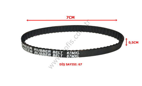 PIONEER RUBBER BELT 67MXL BELT KAYIŞ 0,5CM 7CM