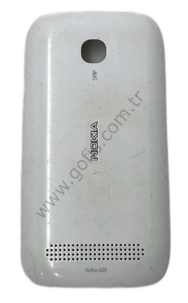 NOKIA 603 ARKA PİL KAPAK PLASTİK BEYAZ