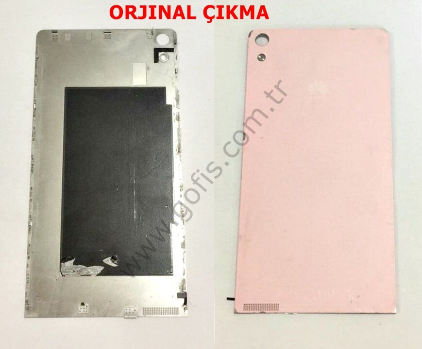 HUAWEI ASCEND P6 ARKA PİL KAPAK METAL PEMBE P6-U06 %100 ORİJİNAL