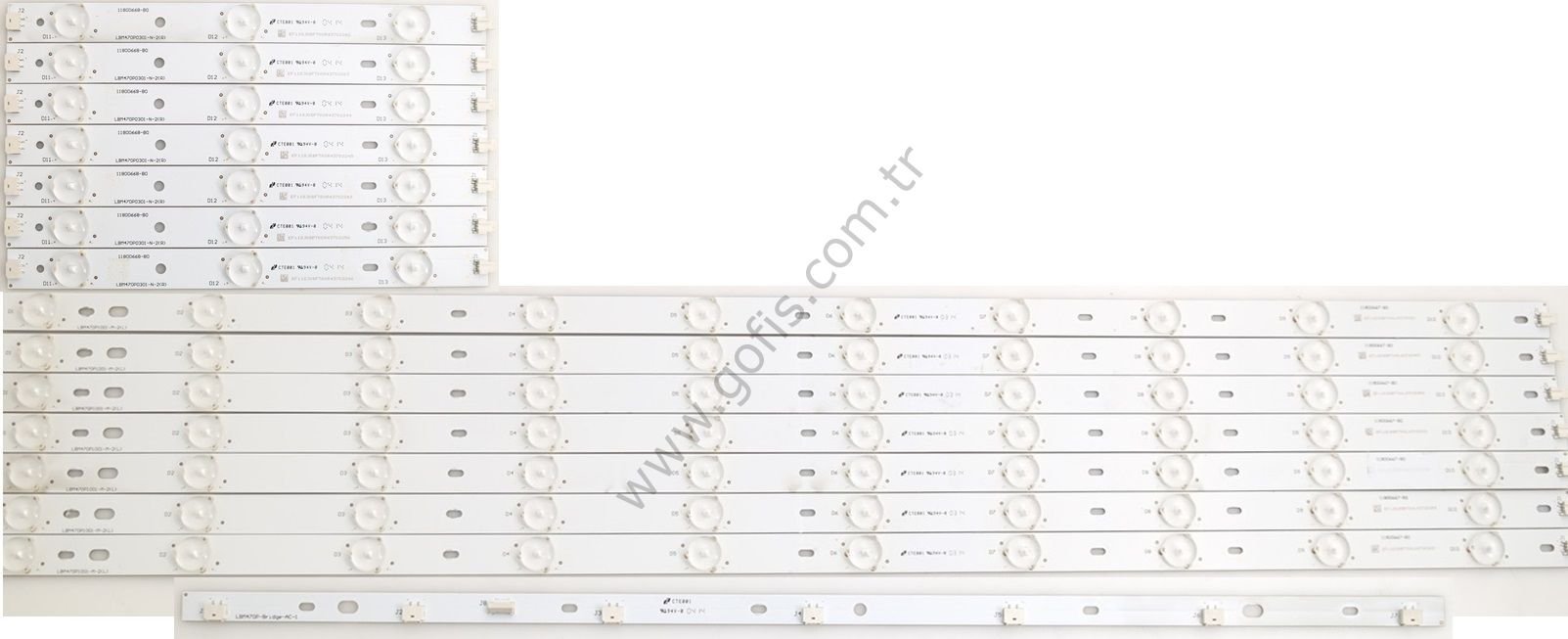 PHİLİPS 47PFK7109, 47PFK6109, 47PFK6589/12 LED BAR LBM470P1001-M-2(L) , LBM470P0301-N-2(R) , 11800667-B0 , 11800668-B0 PANEL LEDLERİ LBM470P-BRIDGE-AC-1