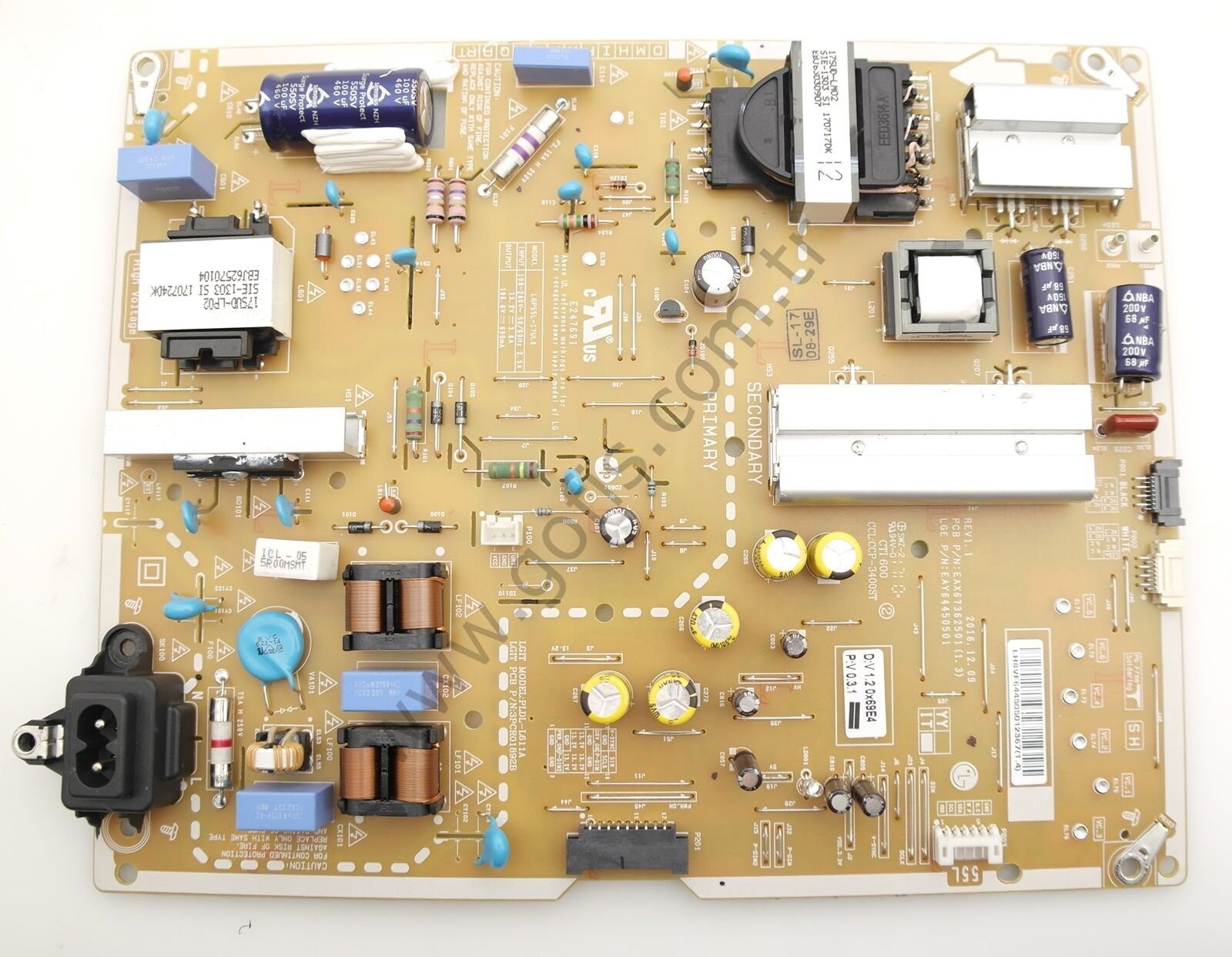 LG 55UJ651V POWER BOARD EAX67362501 (1.3) EAY64450501 BESLEME KARTI LGP55L-17UL6 PLDL-L611A