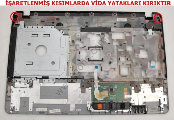 ACER ASPİRE E1-531 E1-571 ÜST KASA FA0PI000500-2 AP0PI0003002 KLAVYE KASASI *İŞARETLENMİŞ VİDA YATAKLARI KIRIKTIR*