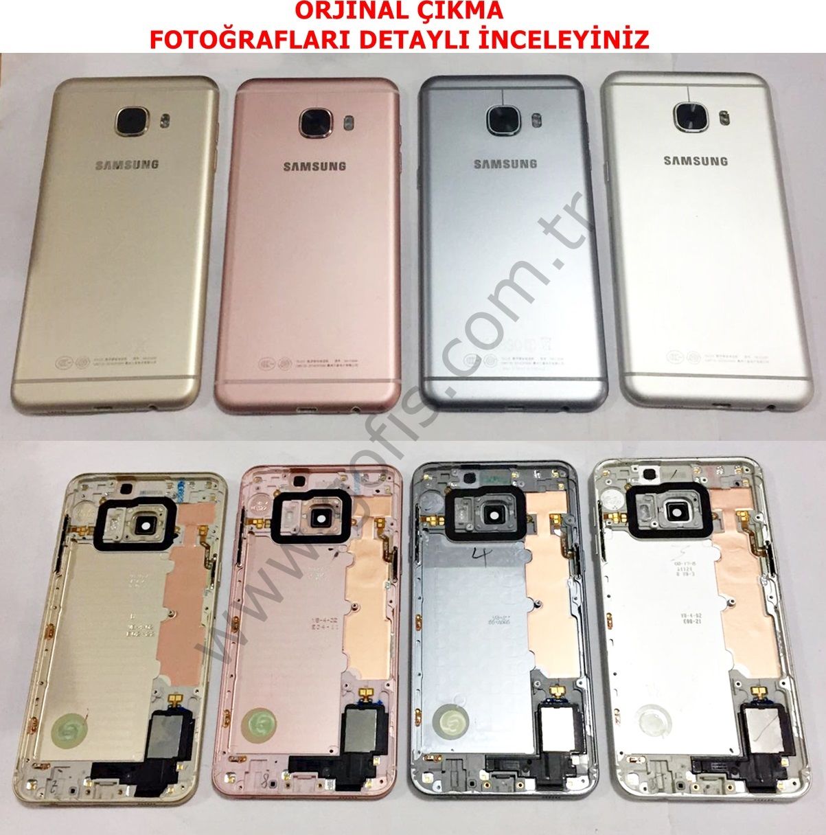 SAMSUNG GALAXY C5 C5000 KASA KAPAK +BUZZER +KAMERA LENS CAMI %100 ORİJİNAL