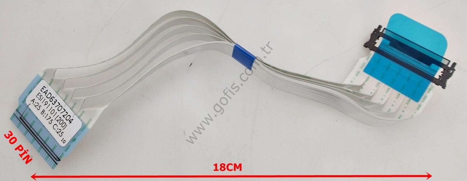 LG 24MN49HM-PZ LVDS FLEX KABLO EAD63707204 18CM 30 PİN LVDS CABLE