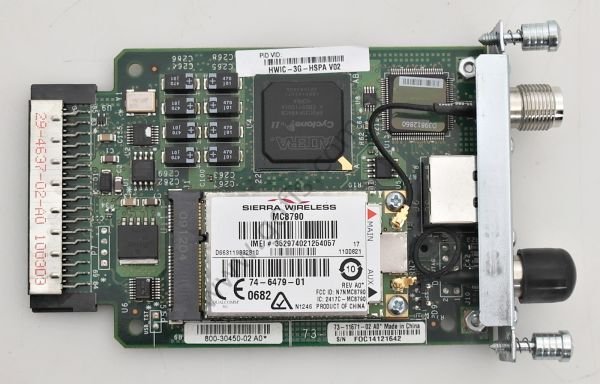 CİSCO HWIC-3G-HSPA 800-30450-02 73-11671-02 SİNGLE PORT 3G WAN WİRELESS İNTERFACE CARD