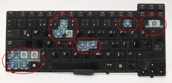 HP ZT3000 X1000 NX7000 KLAVYE TÜRKÇE Q SPS-337016 K001602B1 *YEDEK PARÇA AMAÇLI*