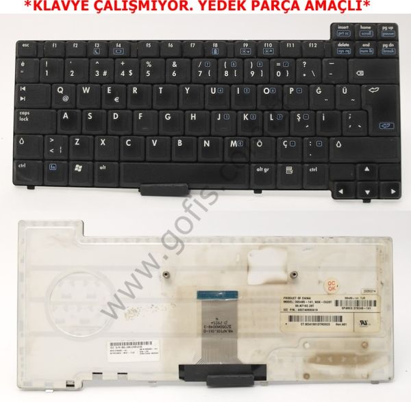 HP COMPAQ NC6110, NX6110, NC6320, NX6315, NX6320, NC6120 KLAVYE TÜRKÇE Q 365485-141 378248-141 *YEDEK PARÇA AMAÇLI* (3)