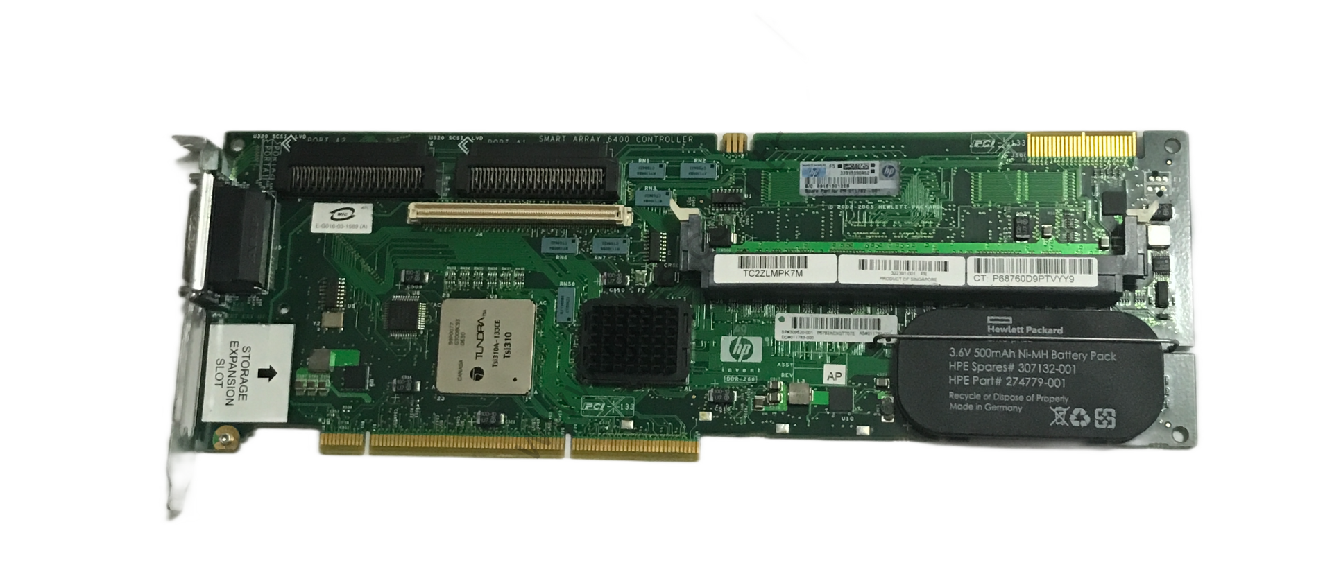 HP SMART ARRAY 6400 DUAL CHANNEL CONTROLLER +HP BATTERY PACK E-G016-03-1589 011782-001 011783-000 307132-001 274779-001 322391-001 309520-001