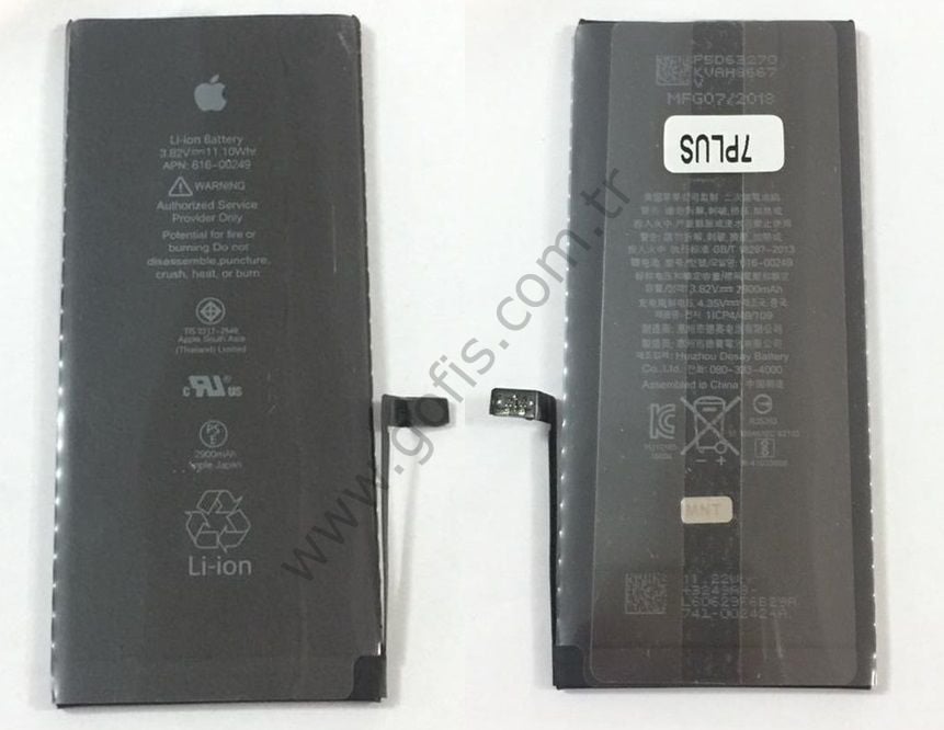 APPLE İPHONE 7 PLUS PİL BATARYA 616-00249 2900mAh %100 UYUMLU